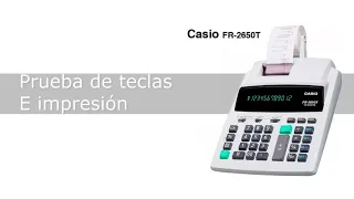 Calculadora CASIO fr2650t - Test teclas e impresión