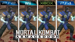 Mortal Kombat Armageddon (2007) PS2 vs Wii vs XBOX vs PS4 (FPS, Graphics, Loading Time)