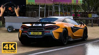 Satisfying Drive on McLaren | Forza Horizon 5 | Steering wheel gameplay