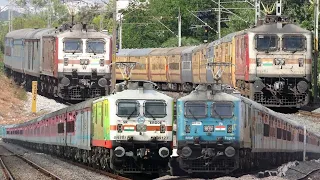 Real Action of High Speed DFC Trains  WDFC INDIA 😱overlapping 😱 #railfan #railive #railroad #wdg4