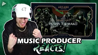 Music Producer Reacts to Pusha T & Mako - Misfit Toys | Arcane League of Legends