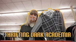 Come Thrifting With Me For DARK ACADEMIA + Try on Thrift Haul! Lots of Vintage Finds!