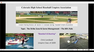 Higher Umpire IQ Curriculum - Strike Zone and Game Management_NFHS Umpire Training 2021