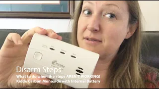 Kidde Carbon Monoxide Disarm and Disable Steps - for when the instructions don't work!