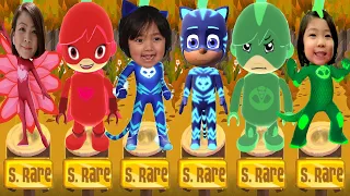 Tag with Ryan - PJ Masks Catboy vs Ryan Kaji Super Hero Costumes Gekko and Owlette