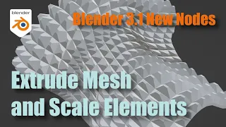 Geometry Nodes: Intro to  Extrude Mesh and Scale Elements