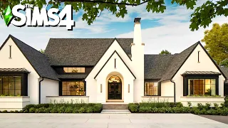 BASE GAME MODERN TRANSITIONAL FAMILY ESTATE: Curb Appeal Recreation ~ Sims 4 Speed Build (No CC)