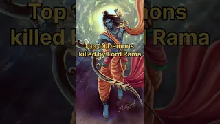 top 10 demons killed by the Lord Rama #trending #lordrama #jaishreeram #lordram #ram #demon #shorts