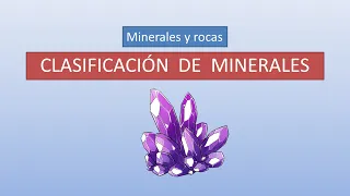 Clasificación de minerales.