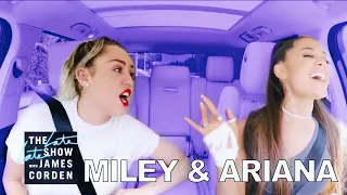 Miley Cyrus and Ariana Grande Carpool Karaoke