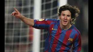 Messi's first official goal for FC Barcelona