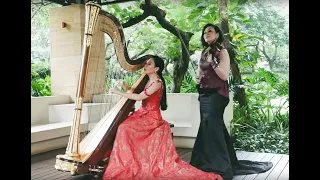 Indonesia Pusaka cipt. Ismail Marzuki (Duo Regina Michelle - Vocal Harp , Violin)