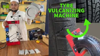 TYRE VULCANIZING MACHINE | HOW TO VULCANIZE TYRES | TYRE CUT REPAIR | TYRE SIDE CUT REPAIR | KING