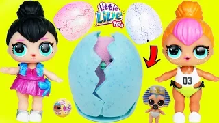 LOL SURPRISE Dolls Open Little Live Pets Chick Eggs from Monster Pond + Brother Boy Unicorn Wedding