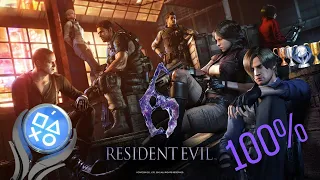 COMPLETANDO el Resident Evil 6 al 100%/ PLATINO!! (+ GUIA)