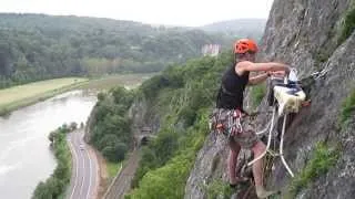 Extreme ironing Yvoir Belgium