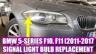 TUTORIAL: How to replace turn indicator / signal light bulb BMW 5-Series GT F10, F11, F07 IN 7 STEPS