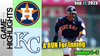 Astros vs Royals Game Highlights Sep 17, 2023 | MLB Highlights 2023