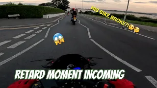 HE KILLSWITCHED HIMSELF - GROUP RIDE IN BOURNEMOUTH 4K - Lexmoto LXR 125 , SUZUKI GSXR 125 ,FREEDOM!