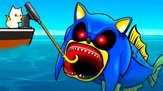 HO CATTURATO IL PESCE GIGANTE SONIC.EXE! - Cat Goes Fishing