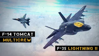 F-35 Lightning II Vs F-14 Tomcat Multicrew | Digital Combat Simulator | DCS |