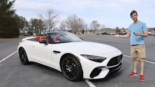 NEW Mercedes Benz AMG SL 63 Roadster: POV Start Up, Test Drive, Walkaround and Review