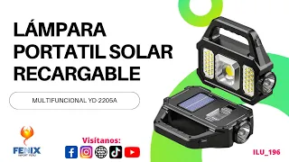 Lámpara Portátil Solar Recargable Multifuncional YD-2205A