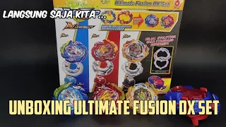 Unboxing dan review ( Fake )Ultimate Fusion DX set Flame Brand #beybladeburst #unboxing #review