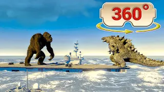 360 / VR Godzilla VS Kong Epic Water Fight Battle - Fan Made Animation Video