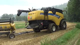 Prší na žních = kombajn rychle maže domů! New Holland CX8.90 - Boskovice, Lhota Rapotina - mokré žně