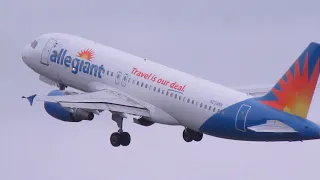 Cloudy plane spotting at Norfolk International with aircraft identifacation