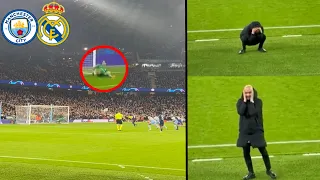 Pep Guardiola and Man City Fans Live Reaction To Benzema's Panenka Penalty