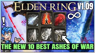 The New 10 Best Most Powerful Ash of War in Elden Ring - Str Int Dex Arcane Faith Weapon Build 1.09!