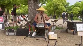 TRADITIONAL JAPAN MUSIC-LIVE PERFORMANCE IN OSAKA CASTLE GARDEN 2024 MAI #didgeridoo #music #live