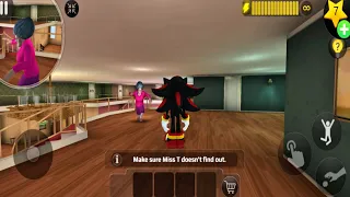 Play as Sonic Shadow in Scary Teacher 3D | Troll Miss T Every Day Gameplay