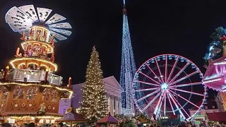 Германия Летающий Санта Рождественская ярмарка 2023 Карлсруэ