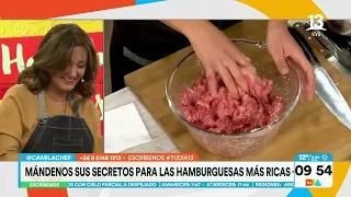 Cami chef enseña a hacer exquisitas hamburguesas caseras. Tu Día, Canal 13