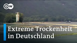 Niedrigwasser im Rhein gefährdet die Schifffahrt | DW Nachrichten