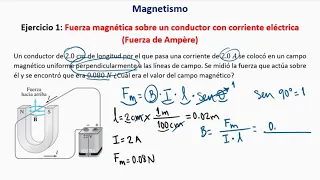 MAGNETISMO - EJERCICIOS 1,2 Y 3: Fuerza magnética sobre un conductor con corriente eléctrica