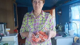 Огурцы в помидорной заливке// Копнула картошки на жарёху //