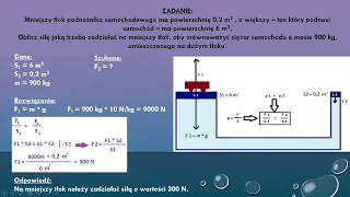 Prawo Pascala, ciśnienie hydrostatyczne - zadania (fizyka, szkoła podstawowa)