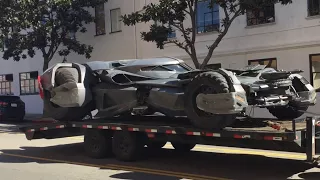 Batman Batmobile on the street Oscars Academy Awards