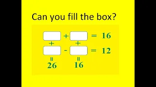 Fill the four boxes| Step by step solution| Math Puzzles, Riddles, Viral Questions.