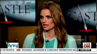 Stana Katic CNN Interview - Smooching &  Working Together April 1 2013