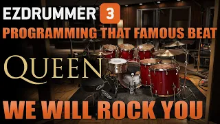 We Will Rock You (Queen) | Programming the famous beat in EZDrummer 3's | Grid Editor for beginners
