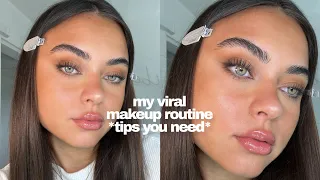 my viral clean girl makeup tutorial *hacks u need to know*