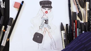 Bratz Cloe Illustration Colouring & Details Process | Hayden Williams