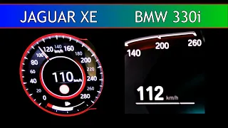 2020 JAGUAR XE PETROL vs 2019 BMW 330i PETROL | 0-100 ACCELERATION TEST | 2.0 LITRE TURBO ENGINE