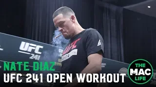 Nate Diaz smokes a joint for his open workout | UFC 241 Open Workout