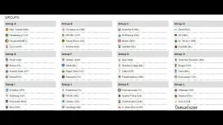 Europa League 2016-2017 group stage draw